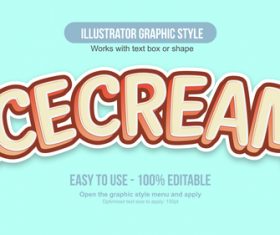 Ice Cream illustrator graphic style vector