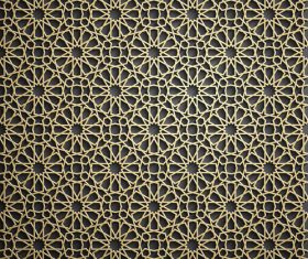 Islamic golden pattern ramadan background vector