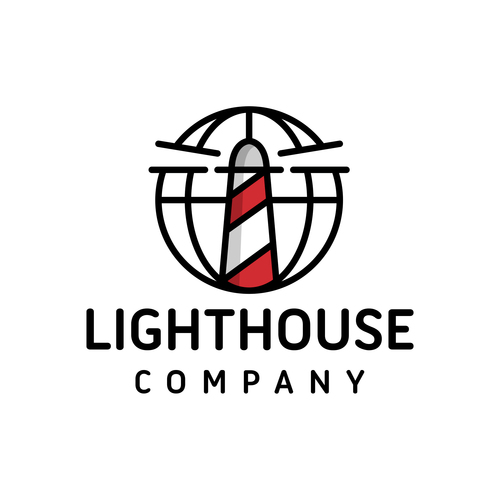 Lighthouse company logo vector