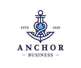 Logo anchor vector