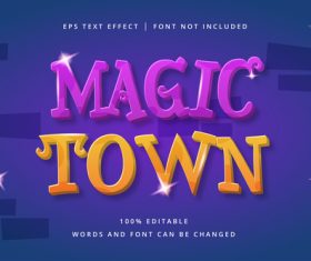 MAGIC text effect vector