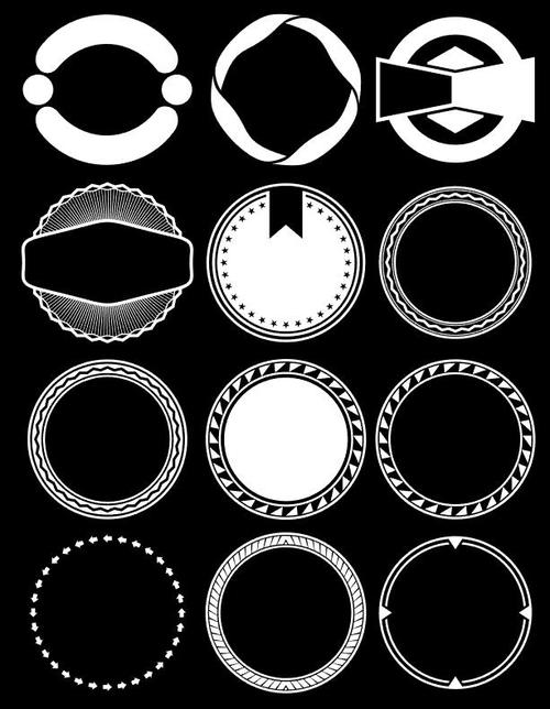 Multilateral graphic circle element vector