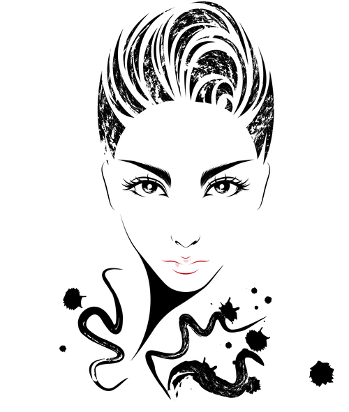 Neutral hairstyle vector
