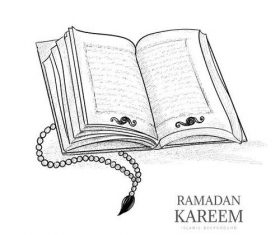 Opened Quran Book Vector