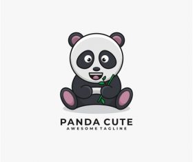 Panda cute vector