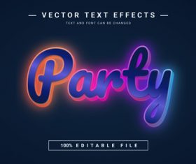 Party vector text effects