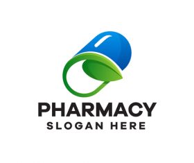 Pharmacy gradient logo design vector