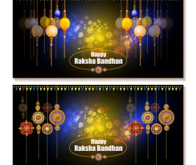 Pretty raksha bandhan banner vector
