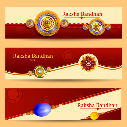Raksha bandhan banner vector