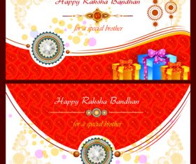 Raksha bandhan card vector