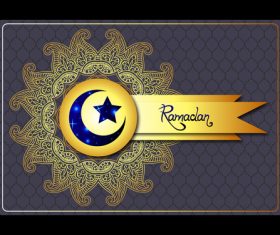 Ramadan exquisite card vector