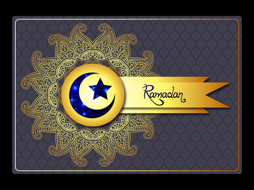 Ramadan exquisite card vector