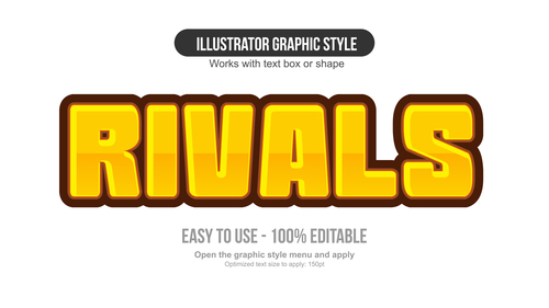 Rivals illustrator graphic style vector