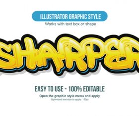 Sharper illustrator graphic style vector