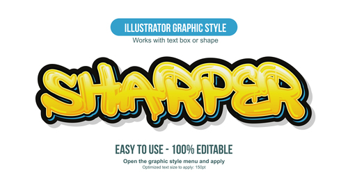 Sharper illustrator graphic style vector