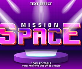 Space style text effect vector