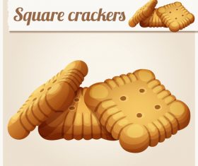 Square crackers vector