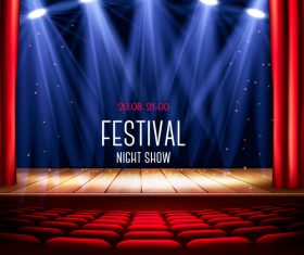 Stage lighting effect background vector