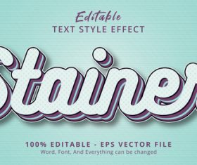 Staines editable text effect vector