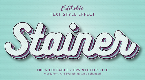 Staines editable text effect vector