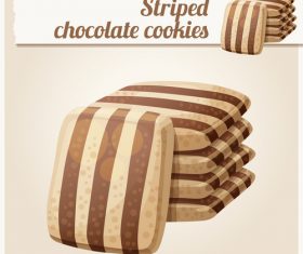 Striped chocolate cookies