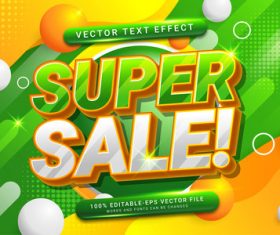 Super sale vector text effect