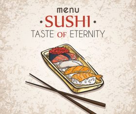 Sushi menu vector