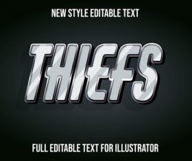 Thiefs new style editable text vector