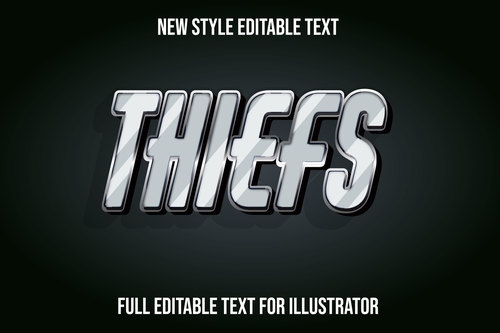 Thiefs new style editable text vector