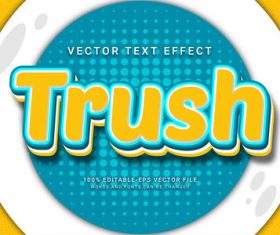 Trash vector text effect