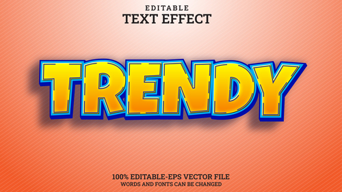 Trendy vector text effect