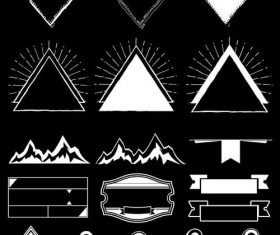 Triangle anchor element frame vector