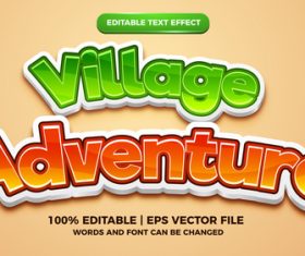 Village adventure cartoon comic style 3d template vector
