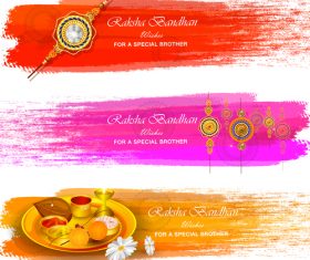 Watercolor Raksha bandhan banner vector