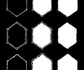 White and black diamond frame vector