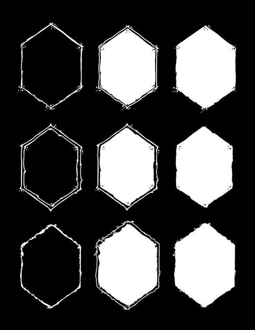 White and black diamond frame vector