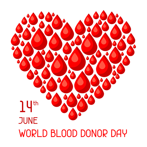 World donate blood public service advertisement vector