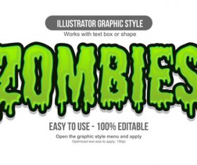 Zombies illustrator graphic style vector