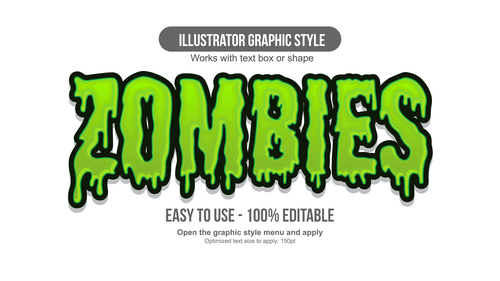 Zombies illustrator graphic style vector