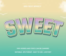 sweet vector text effect