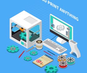3D printing anything vector