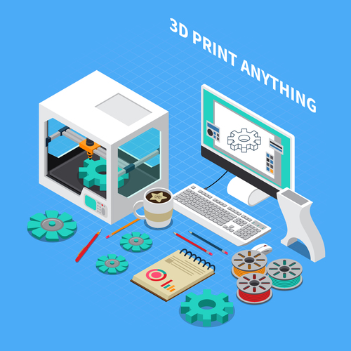 3D printing anything vector