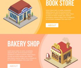 Book store design vector