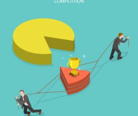 Business competition illustration vector