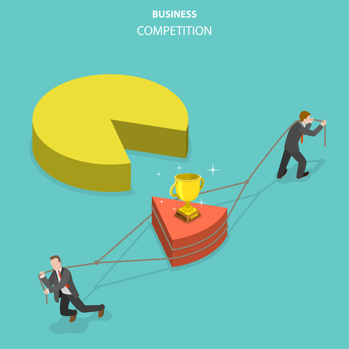 Business competition illustration vector