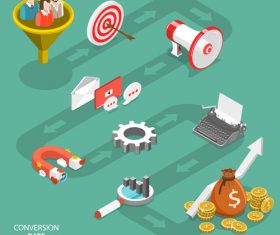 Conversion rate optimization business vector