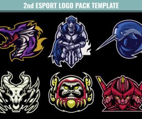 Cool e-sports mascot pack vector