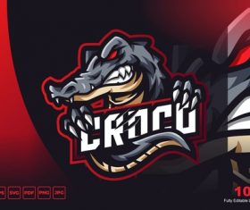 Crocodile mascot logo vector