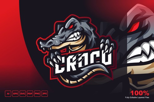 Crocodile mascot logo vector