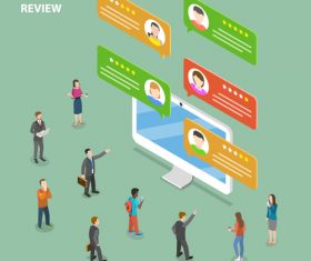 Customer review cartoon illustration vector